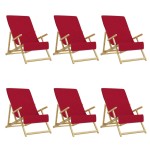 vidaXL Prosoape de plajă, 6 buc., vișiniu, 60x135 cm, textil, 400 GSM vidaXL Prosoape de plajă, 6 buc., vișiniu, 60x135 cm, textil, 400 GSM