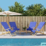 vidaXL Prosoape de plajă, 4 buc., albastru, 60x135 cm, textil 400 GSM vidaXL Prosoape de plajă, 4 buc., albastru, 60x135 cm, textil 400 GSM
