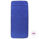 vidaXL Prosoape de plajă, 4 buc., albastru, 60x135 cm, textil 400 GSM vidaXL Prosoape de plajă, 4 buc., albastru, 60x135 cm, textil 400 GSM