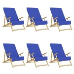 vidaXL Prosoape de plajă, 6 buc., albastru, 60x135 cm, textil 400 GSM vidaXL Prosoape de plajă, 6 buc., albastru, 60x135 cm, textil 400 GSM