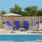 vidaXL Prosoape de plajă, 6 buc., albastru, 60x135 cm, textil 400 GSM vidaXL Prosoape de plajă, 6 buc., albastru, 60x135 cm, textil 400 GSM