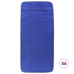 vidaXL Prosoape de plajă, 6 buc., albastru, 60x135 cm, textil 400 GSM vidaXL Prosoape de plajă, 6 buc., albastru, 60x135 cm, textil 400 GSM