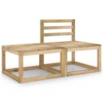 vidaXL Set mobilier de grădină, 2 piese, lemn de pin tratat verde vidaXL Set mobilier de grădină, 2 piese, lemn de pin tratat verde