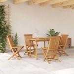 Set de dining pentru gradină 5 piese din lemn masiv de tec Set de dining pentru gradină 5 piese din lemn masiv de tec