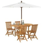 Set de dining pentru grădină vidaXL 7 piese din lemn masiv de tec Set de dining pentru grădină vidaXL 7 piese din lemn masiv de tec