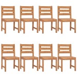 vidaXL Set mobilier de grădină, 9 piese, lemn masiv de tec