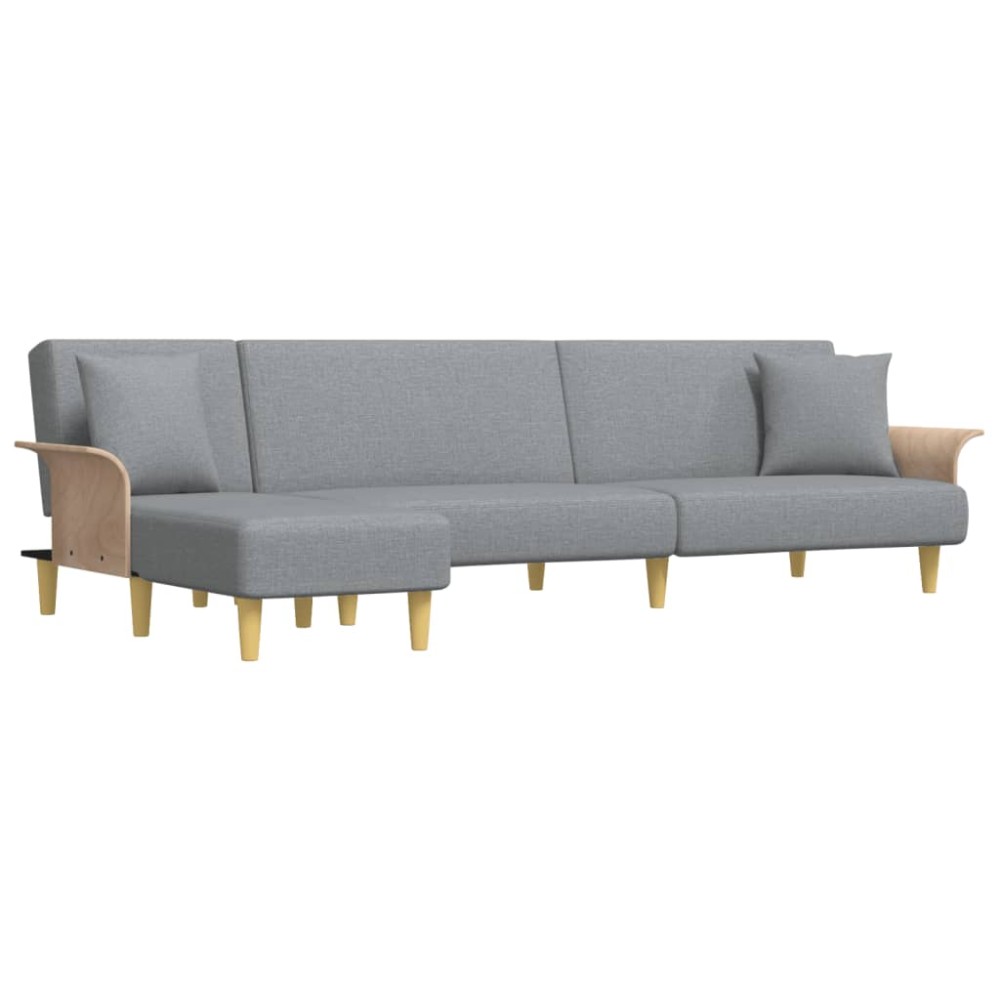 vidaXL Canapea extensibilă în formă de L gri 279x140x70 cm catifea