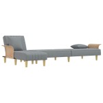 vidaXL Canapea extensibilă în formă de L gri 279x140x70 cm catifea