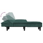 vidaXL Canapea extensibilă în formă de L verde 255x140x70 cm catifea