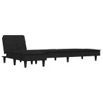 vidaXL Canapea în formă de L negru 255x140x70 cm catifea vidaXL Canapea în formă de L negru 255x140x70 cm catifea