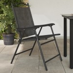 vidaXL Scaune pliante de grădină, 4 buc., gri melange, oțel/textilene vidaXL Scaune pliante de grădină, 4 buc., gri melange, oțel/textilene
