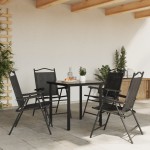 vidaXL Scaune pliante de grădină, 4 buc., gri melange, oțel/textilene vidaXL Scaune pliante de grădină, 4 buc., gri melange, oțel/textilene