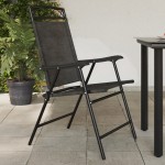 vidaXL Scaune pliante de grădină, 4 buc., gri melange, oțel/textilene vidaXL Scaune pliante de grădină, 4 buc., gri melange, oțel/textilene