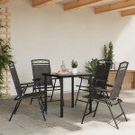 vidaXL Scaune pliante de grădină, 4 buc., gri melange, oțel/textilene vidaXL Scaune pliante de grădină, 4 buc., gri melange, oțel/textilene
