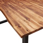 vidaXL Set de masă din 3 piese, margini naturale, lemn masiv de acacia vidaXL Set de masă din 3 piese, margini naturale, lemn masiv de acacia