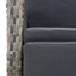 vidaXL Set mobilier grădină cu perne, 9 piese, gri, poliratan vidaXL Set mobilier grădină cu perne, 9 piese, gri, poliratan