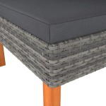 vidaXL Set mobilier grădină, 3 piese, poliratan & lemn masiv eucalipt