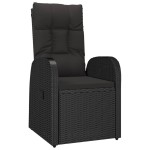 vidaXL Set mobilier de grădină cu perne, 9 piese, negru, poliratan vidaXL Set mobilier de grădină cu perne, 9 piese, negru, poliratan