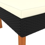 vidaXL Set mobilier grădină, 3 piese, poliratan & lemn masiv eucalipt