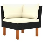 vidaXL Set mobilier grădină, 3 piese, poliratan & lemn masiv eucalipt vidaXL Set mobilier grădină, 3 piese, poliratan & lemn masiv eucalipt