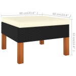 vidaXL Set mobilier grădină, 3 piese, poliratan & lemn masiv eucalipt vidaXL Set mobilier grădină, 3 piese, poliratan & lemn masiv eucalipt