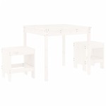 vidaXL Set bistro de grădină, 3 piese, alb, lemn masiv de pin vidaXL Set bistro de grădină, 3 piese, alb, lemn masiv de pin