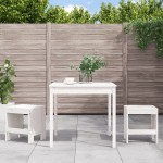 vidaXL Set bistro de grădină, 3 piese, alb, lemn masiv de pin vidaXL Set bistro de grădină, 3 piese, alb, lemn masiv de pin