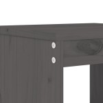 vidaXL Set bistro de grădină, 3 piese, gri, lemn masiv de pin vidaXL Set bistro de grădină, 3 piese, gri, lemn masiv de pin