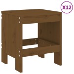 vidaXL Set mobilier de grădină, 13 piese, maro miere, lemn masiv pin vidaXL Set mobilier de grădină, 13 piese, maro miere, lemn masiv pin