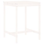 vidaXL Set bar de grădină, 3 piese, alb, lemn masiv de pin