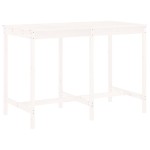 vidaXL Set bar de grădină, 7 piese, alb, lemn masiv de pin