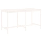 vidaXL Set bar de grădină, 9 piese, alb, lemn masiv de pin