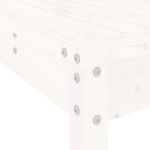 vidaXL Set bar de grădină, 9 piese, alb, lemn masiv de pin