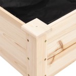 vidaXL Jardinieră cu roți și căptușeală 71x37x80 cm lemn masiv de brad vidaXL Jardinieră cu roți și căptușeală 71x37x80 cm lemn masiv de brad