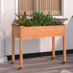 vidaXL Jardinieră cu roți&căptușeală maro 118x59x76 cm lemn masiv brad vidaXL Jardinieră cu roți&căptușeală maro 118x59x76 cm lemn masiv brad