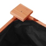 vidaXL Jardinieră cu roți&căptușeală maro 118x59x76 cm lemn masiv brad vidaXL Jardinieră cu roți&căptușeală maro 118x59x76 cm lemn masiv brad
