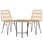 vidaXL Set mobilier de grădină, 3 piese, poliratan vidaXL Set mobilier de grădină, 3 piese, poliratan