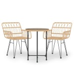 vidaXL Set mobilier de grădină, 3 piese, poliratan vidaXL Set mobilier de grădină, 3 piese, poliratan