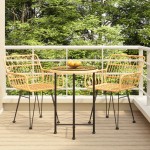 vidaXL Set mobilier de grădină, 3 piese, poliratan vidaXL Set mobilier de grădină, 3 piese, poliratan