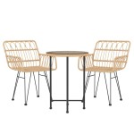 vidaXL Set mobilier de grădină, 3 piese, poliratan vidaXL Set mobilier de grădină, 3 piese, poliratan