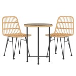 vidaXL Set mobilier de grădină, 3 piese, poliratan vidaXL Set mobilier de grădină, 3 piese, poliratan