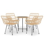 vidaXL Set mobilier de grădină, 5 piese, poliratan vidaXL Set mobilier de grădină, 5 piese, poliratan