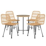 vidaXL Set mobilier de grădină, 5 piese, poliratan
