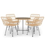 vidaXL Set mobilier de grădină, 5 piese, poliratan vidaXL Set mobilier de grădină, 5 piese, poliratan