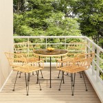 vidaXL Set mobilier de grădină, 5 piese, poliratan vidaXL Set mobilier de grădină, 5 piese, poliratan