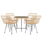 vidaXL Set mobilier de grădină, 5 piese, poliratan vidaXL Set mobilier de grădină, 5 piese, poliratan