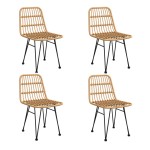 vidaXL Set mobilier de grădină, 5 piese, poliratan