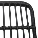 vidaXL Set mobilier de grădină, 5 piese, negru, poliratan vidaXL Set mobilier de grădină, 5 piese, negru, poliratan