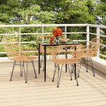 vidaXL Set mobilier de grădină, 5 piese, poliratan vidaXL Set mobilier de grădină, 5 piese, poliratan