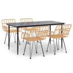 vidaXL Set mobilier de grădină, 5 piese, poliratan vidaXL Set mobilier de grădină, 5 piese, poliratan